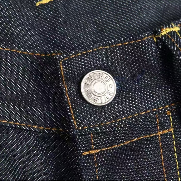 Evisu Black Jeans with Red and Gold Dragon Design - Picture 8 of 9